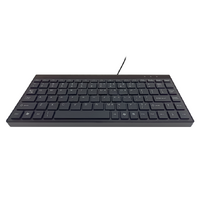 8Ware Compact Mini Ergonomic Keyboard USB & PS2 Black 88 Keys Multimedia Keyboard Windows 7 / 8 / 10 / Vista IBM or Compatible Systems Plug & Play