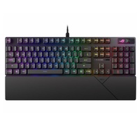 ASUS ROG STRIX SCOPE II RX Blue Switch Optical Gaming Keyboard,IP57 Waterproof Protection, Streaming Hotkeys, Multi-function Controls