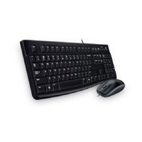 Logitech MK120 Keyboard & Mouse Combo Quiet typing and Spill resistant High-definition optical tracking Thin profile 3yr wty