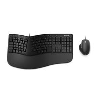 Microsoft Ergonomic Desktop Wired USB Mouse & Keyboard Black