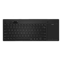 RAPOO K2800 Wireless Keyboard with Touchpad & Entertainment Media Keys -  2.4GHz, Range Up to 10m, Connect PC to TV, Compact Design