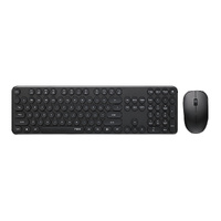 RAPOO Wireless Stylish, Spill-Resistant, Retro Style Round Key, 1000DPI, 2.4G Connection, 10M Range, Nano Receiver, Optical Mouse & Keyboard Black
