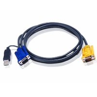 Aten KVM Cable 1.8m with 3 in 1 SPHD to VGA & USB