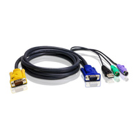 Aten KVM Cable 1.8m with USB & PS/2 to 3in1 SPHD