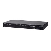 Aten CS19216, 16- Port USB3.0 4K DisplayPort KVM Switch, Superior video quality, Cascadable to two levels-control up to 256 computers, Video DynaSync™