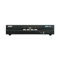 Aten 4-Port USB DisplayPort Dual Display Secure KVM Switch (PSS PP v3.0 Compliant), enable and disable CAC devices by port, with CAC black