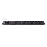 Aten 10 Port 1U Basic PDU with Surge Protection, supports 10A with 10 IEC C13 outputs