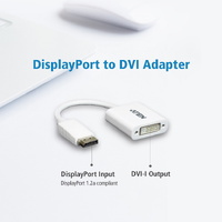 *PROMO* SOH only* Aten DisplayPort to DVI Adapter, Converts DisplayPort signals to DVI output, DisplayPort 1.2 a compliant, Supports VGA, SVGA, XGA,