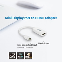 Aten Mini DisplayPort to HDMI Adapter, Supports VGA, SVGA, XGA, SXGA, UXGA and resolutions up to 1920x1200(PC) / 1080p(HDTV)