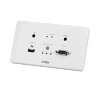 Aten VE2812AEUT HDMI & VGA HDBaseT Transmitter with EU Wall Plate / PoH (4K@100m) (HDBaseT Class A), Built-in PoH, Auto-switch