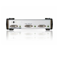 Aten Video Splitter 2 Port DVI Video Splitter w/ Audio, 1920x1200@60Hz, Cascadable to 3 Levels (Up to 8 Outputs)