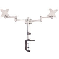 Astrotek Dual Monitor Arm Desk Mount Height Adjustable Stand for 2x LCD Display 23.8' 24' 27' 8kg 30° Tilt 180° Swivel 360° Pivot VESA 75x75 100x100
