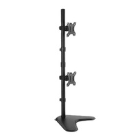 Brateck Dual Free Standing Screens Economical Double Joint Articulating Steel Monitor Stand Fit Most 13'-32'Monitors Up to 8kg per screenVESA 100x100