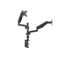 Brateck Dual Monitor Full Extension Gas Spring Dual Monitor Arm (independent Arms) Fit Most 17'-32' Monitors Up to 8kg per screen VESA 75x75/100x100