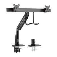 Brateck Dual Monitors Select Gas Spring Aluminum Monitor Arm Fit Most 17-35 Monitors Up to 10kg per Screen VESA 75x75/100x100