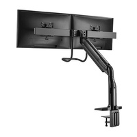 Brateck Dual Monitors Select Gas Spring Aluminum Monitor Arm Fit Most 17-35 Monitors Up to 10kg per Screen VESA 75x75/100x100