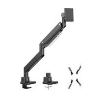 Brateck LDT80-C012 SUPER HEAVY-DUTY GAS SPRING MONITOR ARM For most 17'~57' Monitors, Matte Black