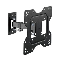 BrateckEconomical Full-Motion TV Wall Mount For 23'-43' Fit Curved TV up to 30KG, VESA 100x100,100x200,200x100,200x200 Fine Texture Black