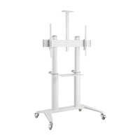 Brateck Ultra-Modern Large Screen Aluminum TV Cart Fit 70'-120' Up to 140kg- White(LS)