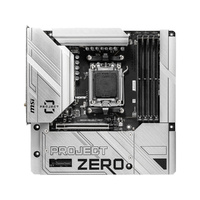 MSI B650M PROJECT ZERO Motherboard, AMD B650, 4x DDR5 128GB, 1x HDMI, 2x M.2, USB 3.2 Type A  x9