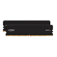 Crucial Pro 32GB (2x16GB) DDR5 UDIMM 6000MHz CL36 Black Heat Spreaders Overclocking Support Intel XMP AMD Ryzen Desktop PC Gaming Memory