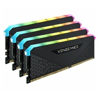 Corsair Vengeance RGB RS 32GB (4x8GB) DDR4 3600MHz C18 18-22-22-42 Black Heatspreader Desktop Gaming Memory