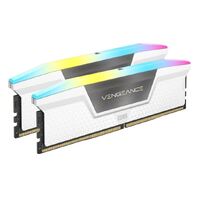 Corsair Vengeance RGB 32GB (2x16GB) DDR5 UDIMM 6000MHz C40 1.35V Desktop Gaming Memory White