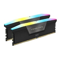 Corsair Vengeance RGB 64GB (2x32GB) DDR5 UDIMM 6400MHz C40 1.35V Desktop Gaming Memory Black