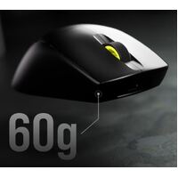 Corsair M75 Air Slipstrem Wireless up to 34hrs and 100hrs with BT. 60g,  26,000 DPI Optical Sensor, iCUE Software.  Gaming Mouse Black