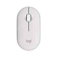 Logitech Pebble M350S Wireless Optical Mouse White  Graphite 1000 dpi  Bluetooth Low Energy