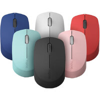 RAPOO M100 2.4GHz & Bluetooth 3 / 4 Quiet Click Wireless Mouse Blue -  1300dpi Connects up to 3 Devices, 9 months Battery Life