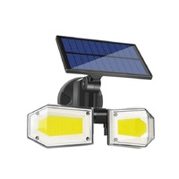 Sansai GL-H827G Solar Power LED Sensor Light Dual LED heads 3 Different lighting modes Built-in 3000mAh Rechargeable battery IP65-Rated water-resistan