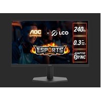 AOC 23.8' IPS 1920 × 1080 FHD, 240Hz, HDR10, 0.3ms,Adaptive Sync,HDMI 2.0 × 1, DisplayPort 1.4 × 1, Gaming Monitor