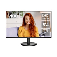 AOC 27' IPS, 120Hz, 250cd/m2,  Full HD 1920 ×1080  2w Speakers, 3-Way Frameless Slim HDMI, VGA Tilt Low Blue, Flicker Free, VESA 100, Office Monitor