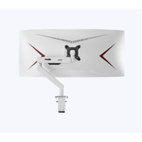 AOC AM402W White Desk-mount Monitor Arm  aluminum Alloy Structure. Mechanical Spring. Full Range Motion 17-34' up to 9KG VESA 100 and 75mm