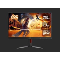 AOC 27' 260Hz 2560 × 1440 (QHD) 0.3ms Fast IPS HDMI2.0 × 1 DisplayPort1.4 × 1 Adaptive Sync DisplayHDR 400 Gaming Monitor