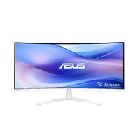 ASUS VU34WCIP-W 34' Eye Care Monitor, WQHD (3440x1440), 1500R Curvature, Frameless, 100Hz, Air Ionizer, SmoothMotion, Eye Care Plus technology, USB-C