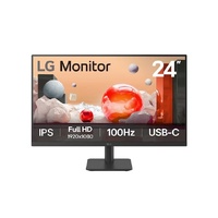 LG 24' IPS Full HD Monitor, 1920x1080, 3-side borderless design, 100 Hz, USB‑C (65W PD), Reader Mode & Flicker Safe, tilt adjustable