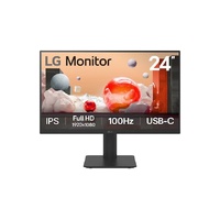 LG 24' IPS Full HD monitor with USB-C – 23.8' FHD IPS, 100Hz, 5ms, 250 nits, 16:9, NTSC 72%, 3-side borderless, USB-C 65W PD, Height/Tilt adj
