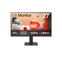 LG 27' IPS Full HD monitor with USB-C, 1920x1080, 100Hz, 5ms, 65W PD, IPS, 3-side borderless, tilt/height stand