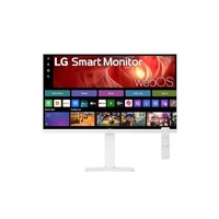 LG 27' 4K UHD IPS Smart Monitor with webOS, USB-C (65W PD), AirPlay 2, Bluetooth, DCI-P3 90%, Magic Remote support, and full ergonomic stand