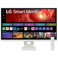 LG 27' 4K UHD IPS Smart Monitor: 3840×2160  (4K UHD), 5 ms response time, 60Hz refresh, ~400‑nit brightness, USB‑C / HDR400, height/tilt pivot stand