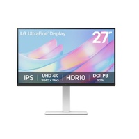 LG 27' UHD 4k 3840×2160 (16:9) IPS display HDR10 Height Adjustable White Monitor
