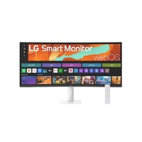 LG Smart Monitor 34' WQHD Curved display with 3440x1440 resolution, sRGB 99%, webOS, AirPlay 2, 2x7W speakers, 100Hz refresh rate & Bluetooth