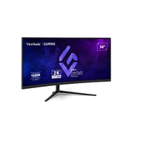 ViewSonic 34' Curved 3440x1440, 180Hz 1ms 1500R, HDR10, Adaptive Sync, 2x HDMI, 2x DP, Speaker, VESA 100, VX3418-2KPC Office Gaming Ultra Wide Monitor