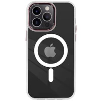 Phonix Apple iPhone 15 (6.1') Clear Armor Hard MagSafe Case With Metal Mens Protection White - Edge Protection, Shock Absorption