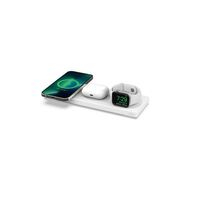 Belkin BoostCharge Pro 3-in-1 Wireless Charging Pad with MagSafe 15W - White(WIZ016AUWH),Flat & Compact Design,Fast Wireless Charger,5ft. 40W PSU,2YR.