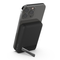 Belkin BoostCharge Magnetic Wireless Power Bank 5K + Stand - Black (BPD004btBK), Pass through charging, 1M USB C to C cable included, 2YR