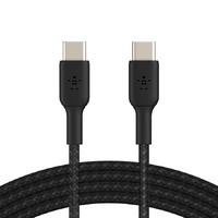 Belkin Boostcharge USB-C to USB-C Braided Cable 0.15M - White (CAB004bt0MWH)  60W, 30K+ bend