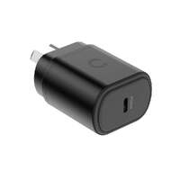 Cygnett PowerPlus 25W USB-C PD Wall Charger - Black (CY3674PDWLCH), Small, Light and Portable design, Travel Ready, Compatible with Samsung's PPS